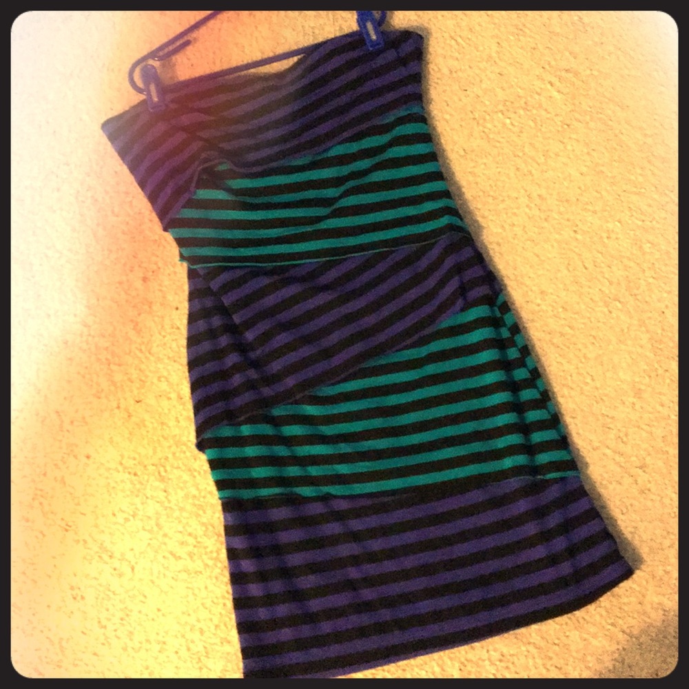 Strapless mini dress